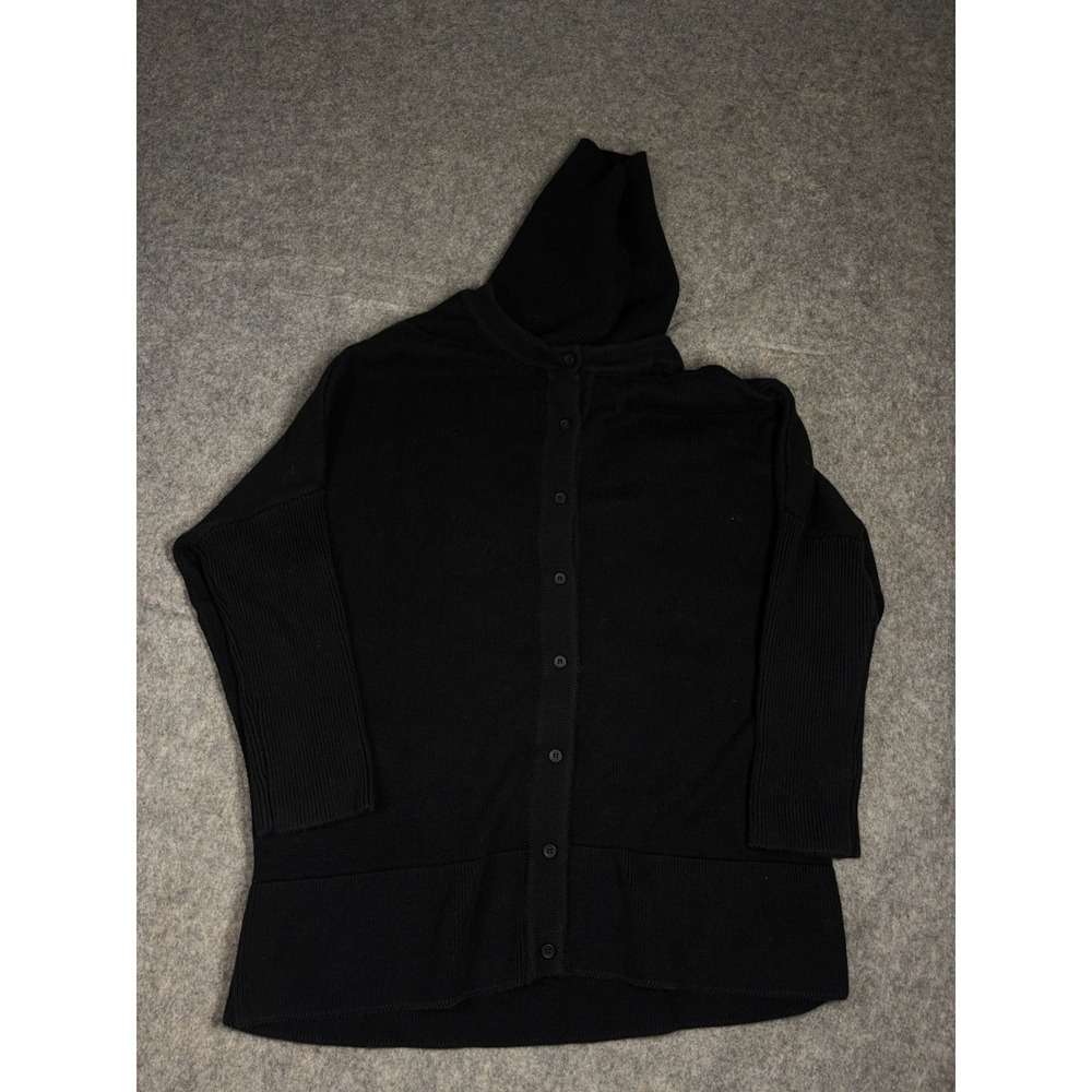VETTA Women XS Black Oversized Sweater Cardigan Classy Capsule Minimalist 4 in 1